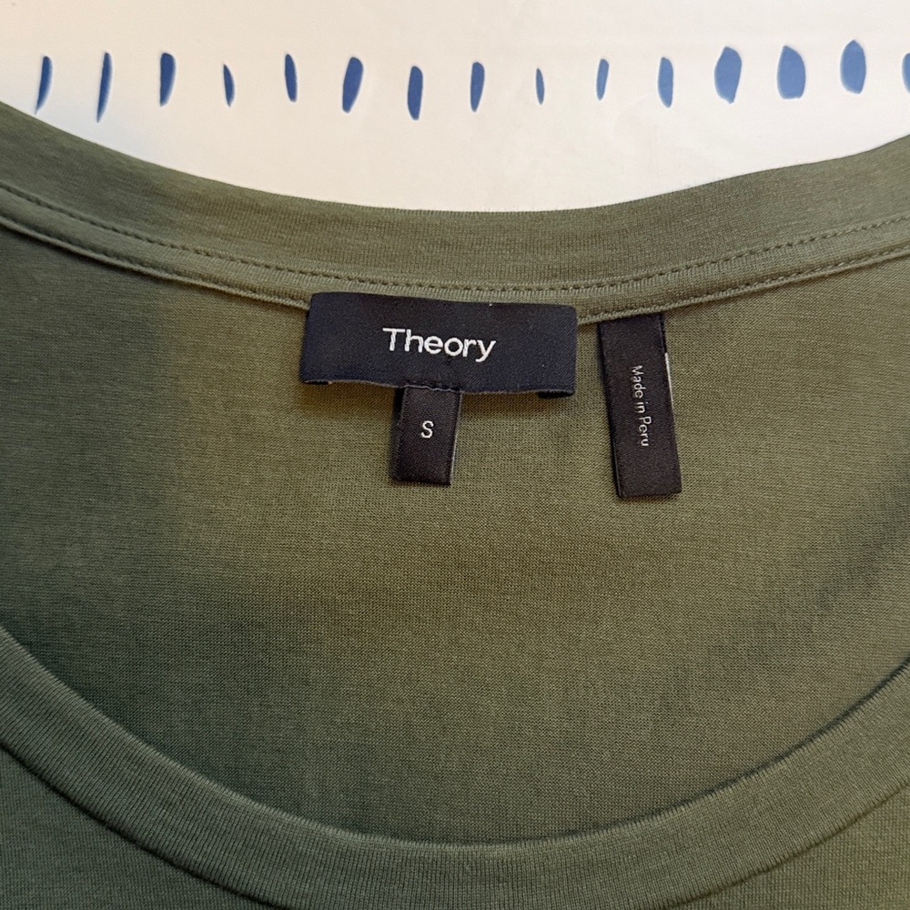 Theory Scoop Long Sleeve Tee in Rosemary - Picture 2 of 5